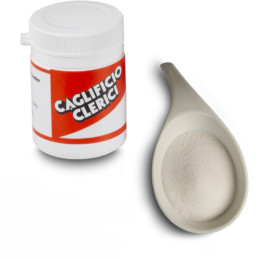caglio in polvere barattolo rosso clerici