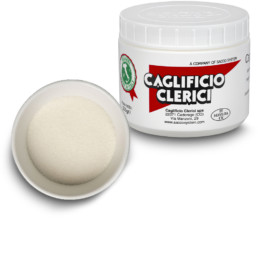 caglio in polvere barattolo rosso clerici