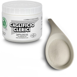 caglio in polvere barattolo bianco clerici
